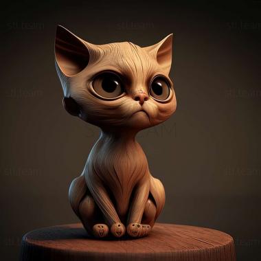 3D модель Бамбіно кіт (STL)